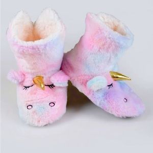 Unicorn House Slippers - Cotton Candy